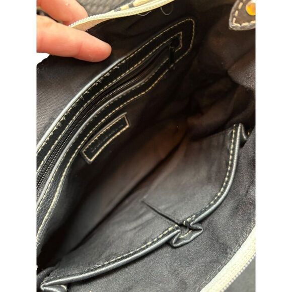 Floral Canvas Shoulder Bag With Leather Accents By Croft & Barrow - Picture 10 of 12